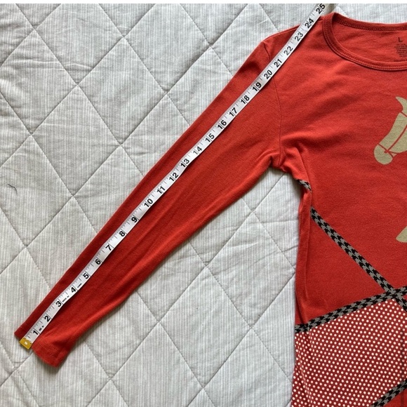 Kerrits Red Equestrian Long Sleeve Top L - Picture 8 of 9